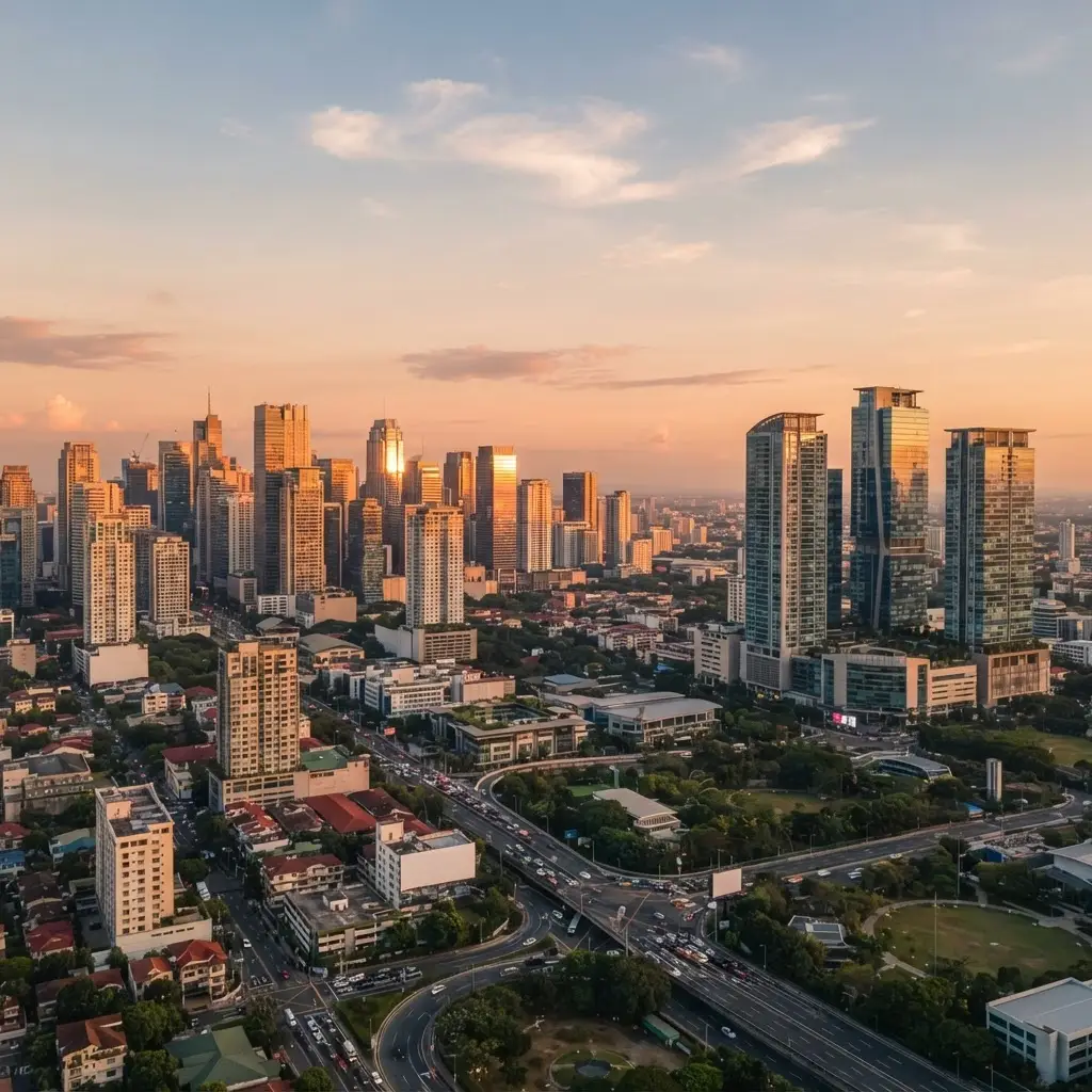 Metro Manila Skyline: Makati and Bonifacio Global City Makati and Bonifacio Global City skyline in Metro Manila